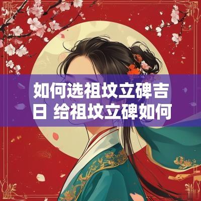 如何选祖坟立碑吉日 给祖坟立碑如何选吉日
