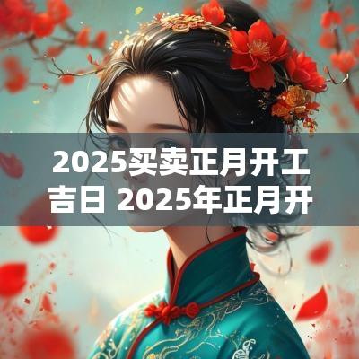 2025买卖正月开工吉日 2025年正月开工吉日
