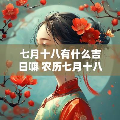 七月十八有什么吉日嘛 农历七月十八是黄道吉日吗