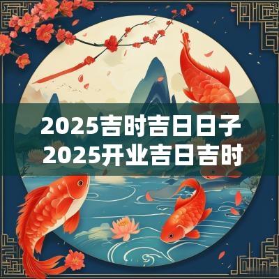 2025吉时吉日日子 2025开业吉日吉时黄历