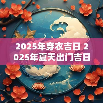 2025年穿衣吉日 2025年夏天出门吉日
