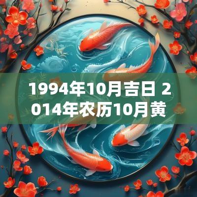 1994年10月吉日 2014年农历10月黄道吉日