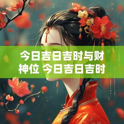 今日吉日吉时与财神位 今日吉日吉时查询财神方位