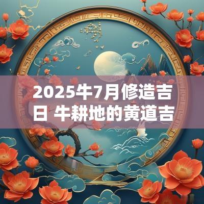 2025牛7月修造吉日 牛耕地的黄道吉日