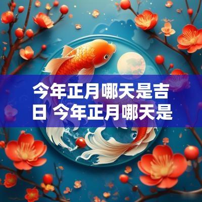 今年正月哪天是吉日 今年正月哪天是黄道吉日