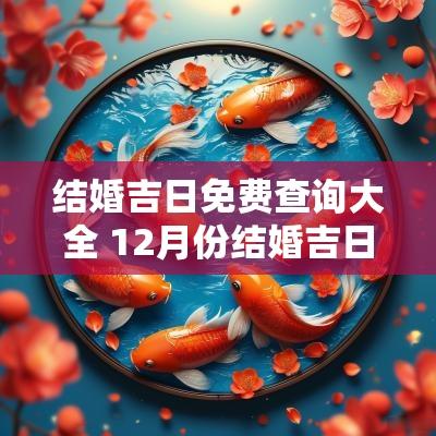 结婚吉日免费查询大全 12月份结婚吉日查询
