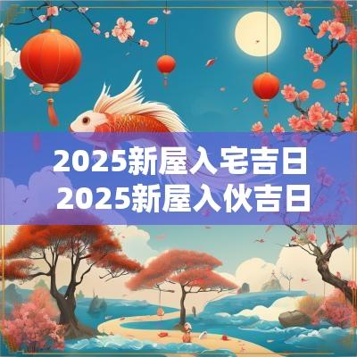 2025新屋入宅吉日 2025新屋入伙吉日
