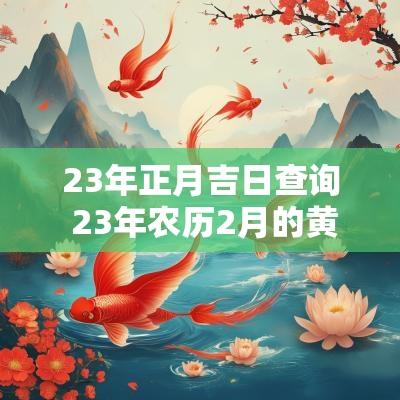23年正月吉日查询 23年农历2月的黄道吉日