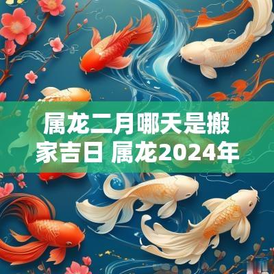 属龙二月哪天是搬家吉日 属龙2025年农历二月搬家吉日