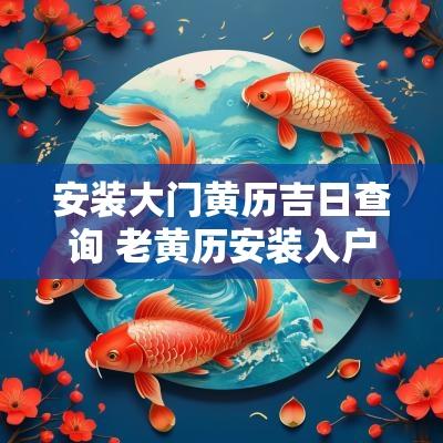 安装大门黄历吉日查询 老黄历安装入户大门吉日