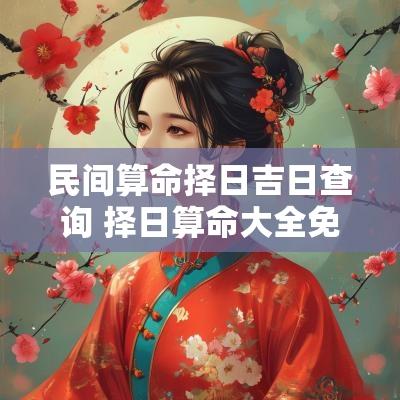 民间算命择日吉日查询 择日算命大全免费