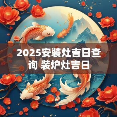 2025安装灶吉日查询 装炉灶吉日