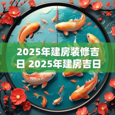 2025年建房装修吉日 2025年建房吉日
