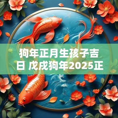 狗年正月生孩子吉日 戊戌狗年2025正月吉日