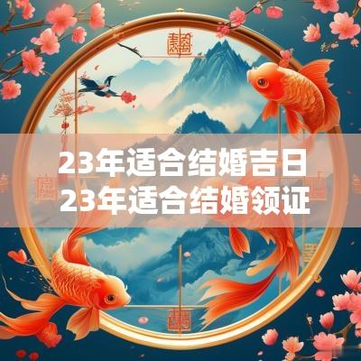 23年适合结婚吉日 23年适合结婚领证的日子