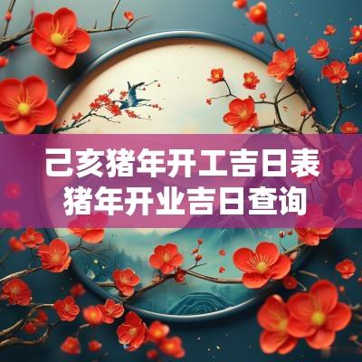 己亥猪年开工吉日表 猪年开业吉日查询