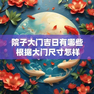 院子大门吉日有哪些 根据大门尺寸怎样选吉日