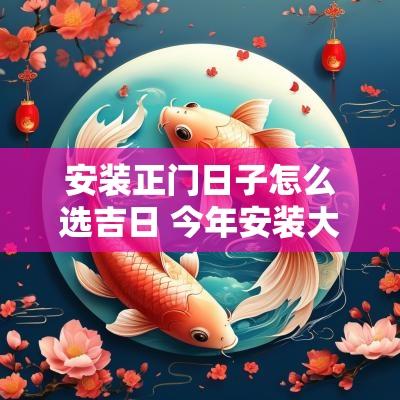安装正门日子怎么选吉日 今年安装大门吉日吉时查询