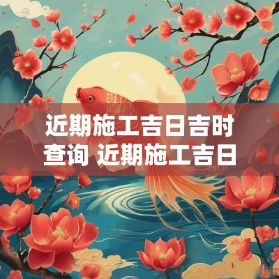 近期施工吉日吉时查询 近期施工吉日查询表