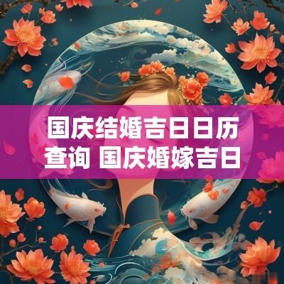 国庆结婚吉日日历查询 国庆婚嫁吉日查询大全表