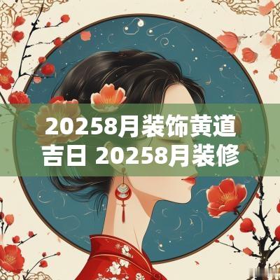20258月装饰黄道吉日 20258月装修黄道吉日