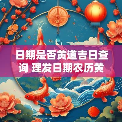 日期是否黄道吉日查询 理发日期农历黄道吉日