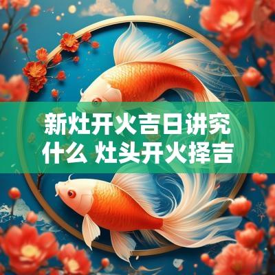 新灶开火吉日讲究什么 灶头开火择吉日