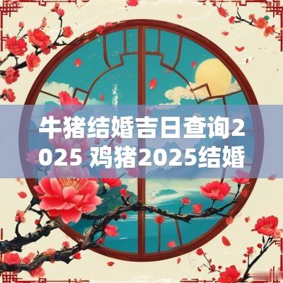 牛猪结婚吉日查询2025 鸡猪2025结婚吉日