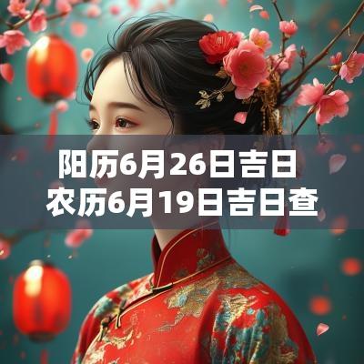 阳历6月26日吉日 农历6月19日吉日查询
