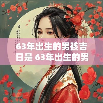 63年出生的男孩吉日是 63年出生的男晚年好不好