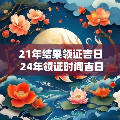 21年结果领证吉日 24年领证时间吉日对照表