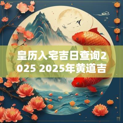 皇历入宅吉日查询2025 2025年黄道吉日