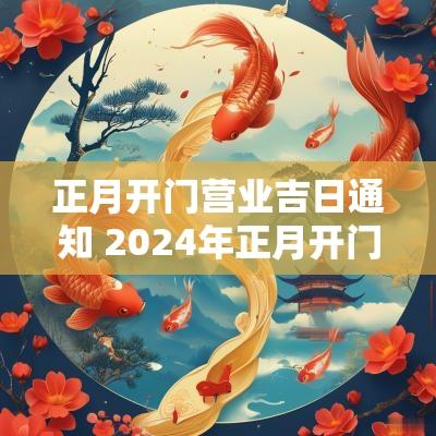 正月开门营业吉日通知 2025年正月开门营业吉日