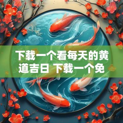 下载一个看每天的黄道吉日 下载一个免费的日历