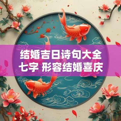 结婚吉日诗句大全七字 形容结婚喜庆日子的诗句
