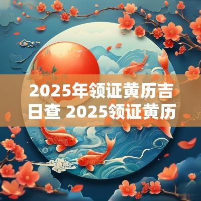 2025年领证黄历吉日查 2025领证黄历