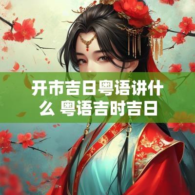 开市吉日粤语讲什么 粤语吉时吉日
