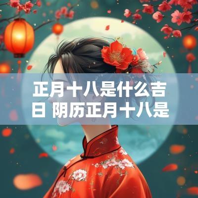 正月十八是什么吉日 阴历正月十八是吉日吗