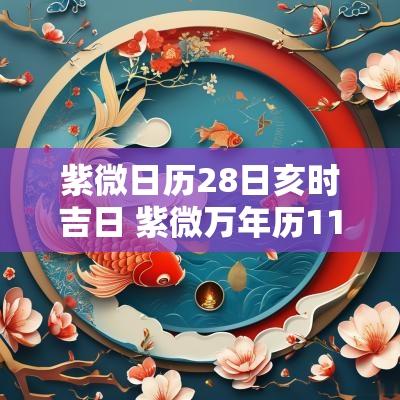 紫微日历28日亥时吉日 紫微万年历11月黄道吉日