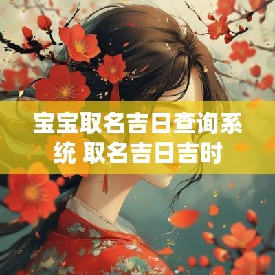 宝宝取名吉日查询系统 取名吉日吉时