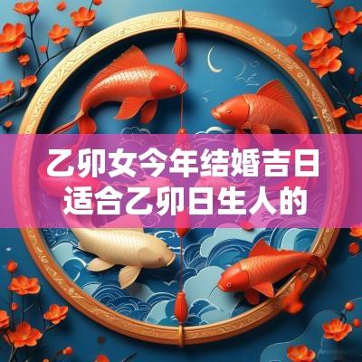 乙卯女今年结婚吉日 适合乙卯日生人的结婚吉日
