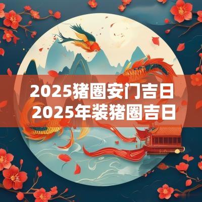 2025猪圈安门吉日 2025年装猪圈吉日