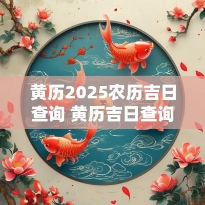 黄历2025农历吉日查询 黄历吉日查询2025佛山