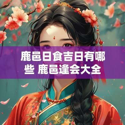 鹿邑日食吉日有哪些 鹿邑逢会大全
