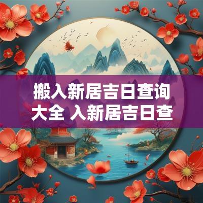 搬入新居吉日查询大全 入新居吉日查询