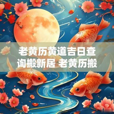 老黄历黄道吉日查询搬新居 老黄历搬迁黄道吉日