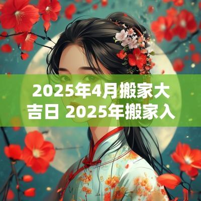 2025年4月搬家大吉日 2025年搬家入住最佳吉日