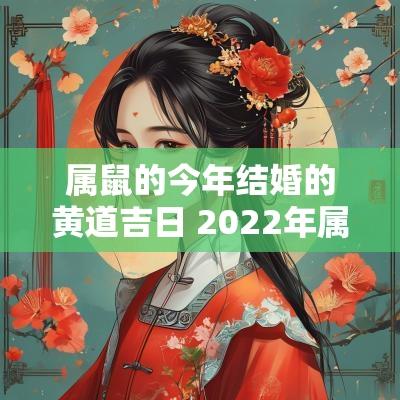 属鼠的今年结婚的黄道吉日 2025年属猪和属鼠的结婚黄道吉日
