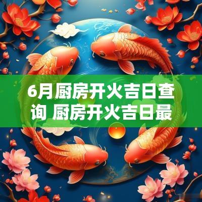 6月厨房开火吉日查询 厨房开火吉日最近