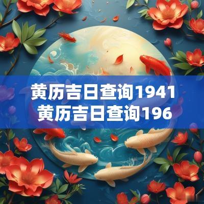 黄历吉日查询1941 黄历吉日查询1962年